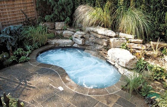 small pools for small backyards | as a 'mini pool' for a family with young children. The plunge-pool 
